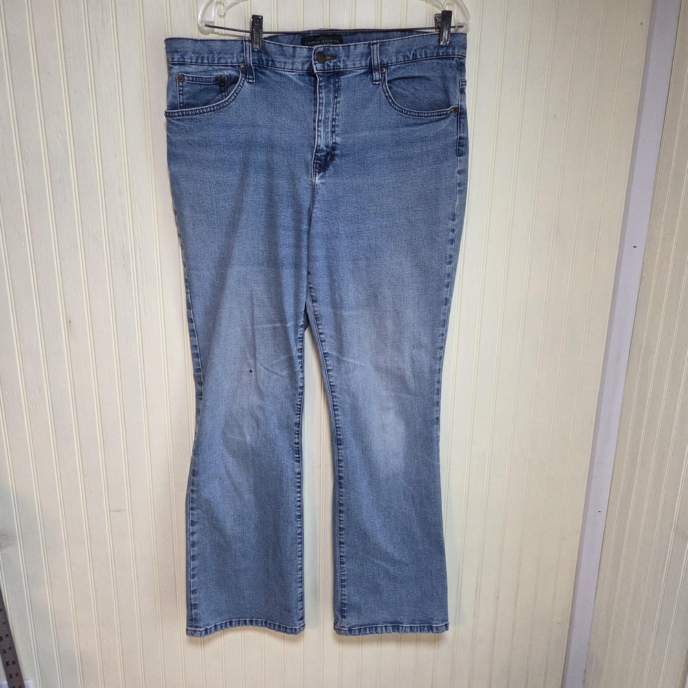 Lauren‎ Ralph Lauren Jeans Womens 16 Blue Classic Bootcut Stretch Denim Pants